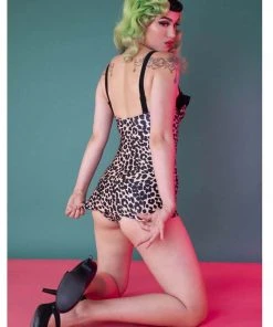 Collectif X Playful Promises Leopard 50's Swimsuit Multi