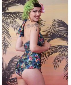 Collectif X Playful Promises Jungle 50's Swimsuit Multi