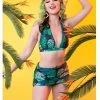 Collectif X Playful Promises Green Palm 50's Bikini Top Multi Colour New In