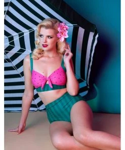 Collectif X Playful Promises Watermelon Knot 50's Bikini Briefs Pink Green