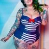 Collectif X Playful Promises Nautical 50's Swimsuit Multi