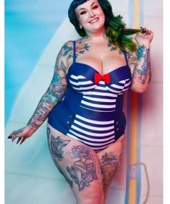 Collectif X Playful Promises Nautical 50's Swimsuit Multi