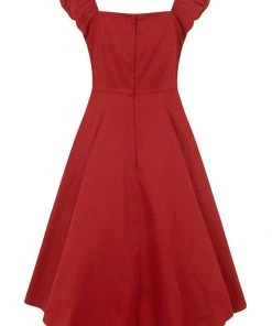 Collectif Dolores Classic 50's Swing Dress Red New In