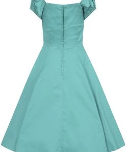 Collectif Dolores Classic 50's Swing Dress Teal New In