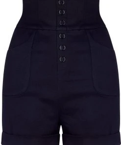 Collectif Nomi High Waist Shorts Black New In