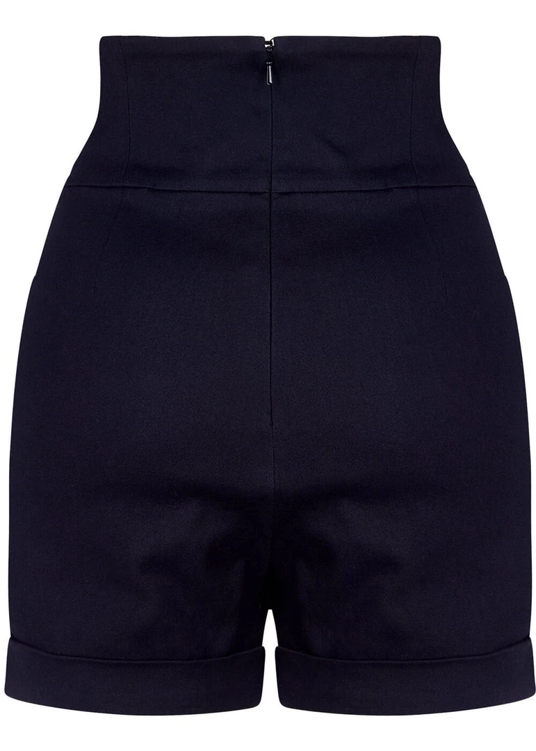 Collectif Nomi High Waist Shorts Black New In