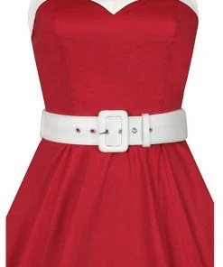 Collectif Georgie Nautical 50's Swing Dress Red