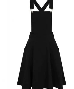 Collectif Kayden Braces 50's Swing Dress Black New In