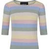 Collectif Chrissie Teacup Stripe 50's Jumper Multi
