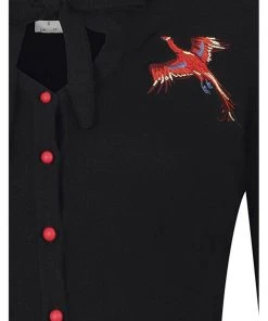 Collectif Charlene Phoenix 50's Cardigan Black