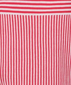 New In Collectif Ludovica Striped 40's Cardigan Red White