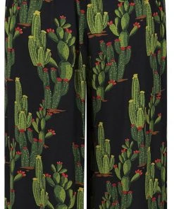 Collectif Alizee Cactusland 70's Trousers Black New In