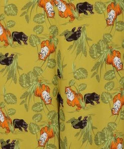 Collectif Alizee Pantherology 70's Trousers Green