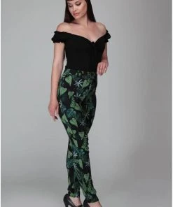 Collectif Maddie Black Forest 50's Trousers Black New In