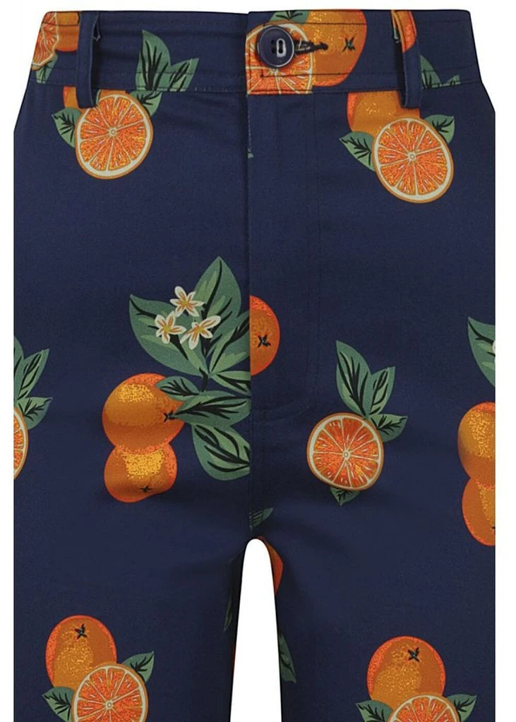 New In Collectif Maddie Oranges 50's Trousers Navy