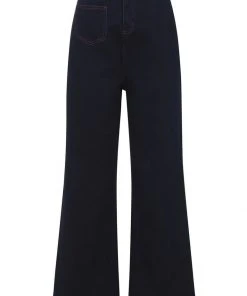 Collectif Delphine Denim 70's Jeans Navy Blue