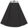 Collectif Clair Mini Polkadot 50's Swing Skirt Black White