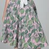 Collectif Matilde Pink Forest 50's Swing Skirt Pink