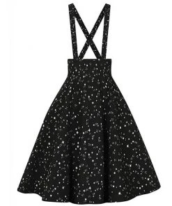 Collectif Lexi Night Sky 60's Skater Skirt Black