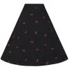 New In Collectif Ornella Mini Cherries 40's Skirt Black