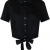 Collectif Sammy Tie 40's Blouse Black