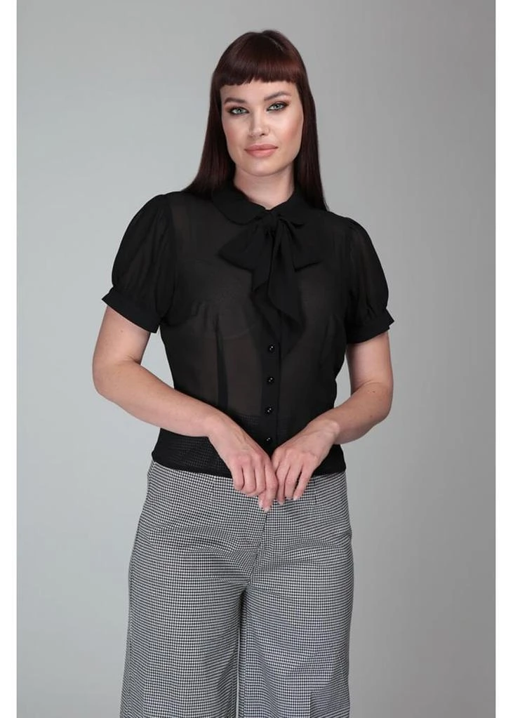 Collectif Erika 40's Blouse Black New In