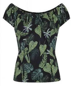 New In Collectif Lorena Black Forest 50's Top Black