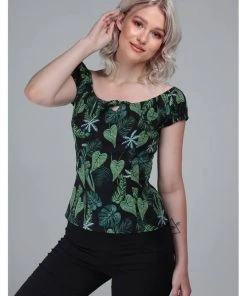 New In Collectif Lorena Black Forest 50's Top Black