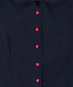 New In Collectif Constance 40's Denim Top Navy