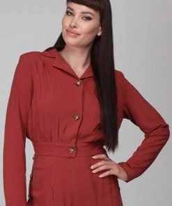 New In Collectif Victoria 40's Jacket Brown