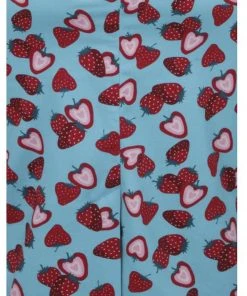 Collectif Wanda Strawberry 50's Pencil Dress Blue
