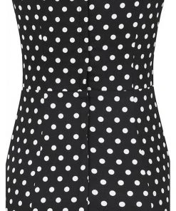 Collectif Anita Polkadot 50's Pencil Dress Black