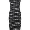 Collectif Anita Polkadot 50's Pencil Dress Black