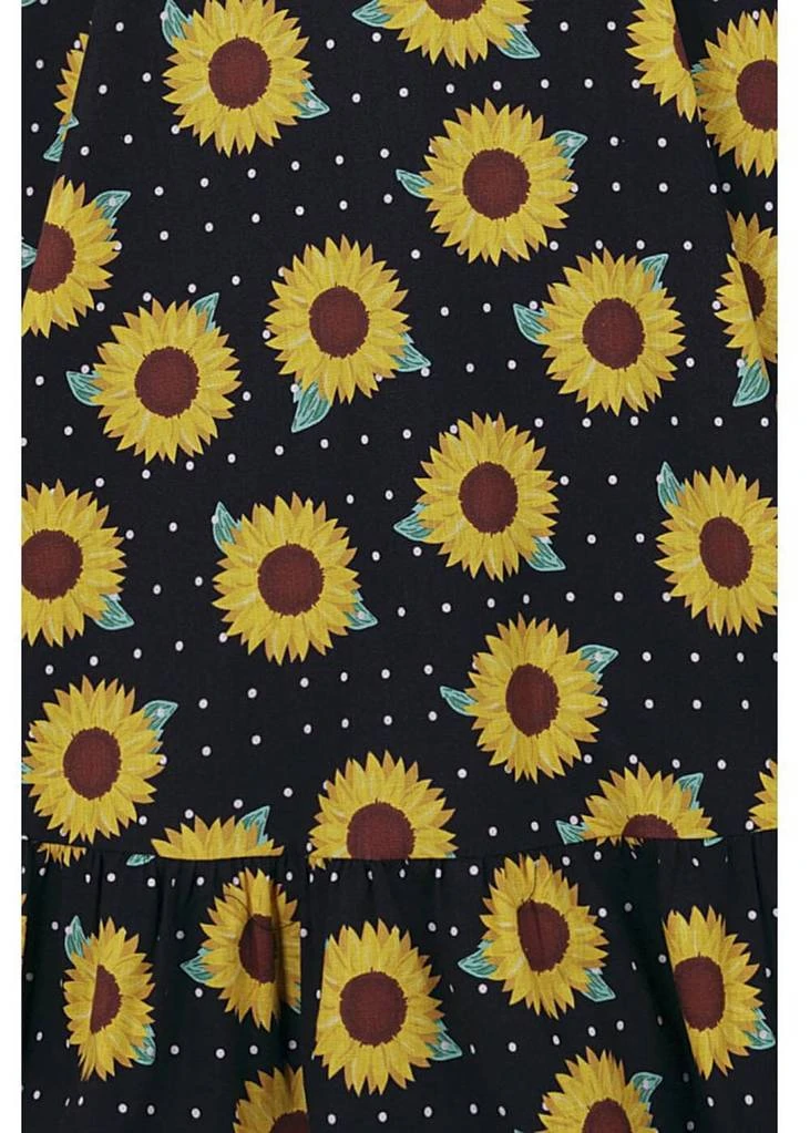 New In Collectif Maggie Sunflower 50's Swing Dress Black