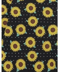 Collectif Caterina Sunflower 50's Swing Dress Black New In