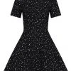 New In Collectif Katy Night Sky 60's Skater Dress Black