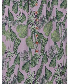 Collectif Kimberly Pink Forest 50's Swing Dress Pink New In