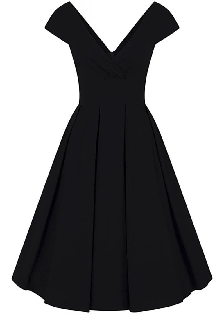 Collectif Beatrice 50's Swing Dress Navy