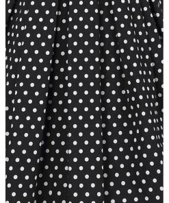 New In Collectif Jill Polkadot 50's Swing Dress Black
