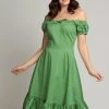Collectif Lorena 50's Swing Dress Green