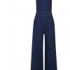 New In Collectif Thelma Denim 60's Dungarees Navy