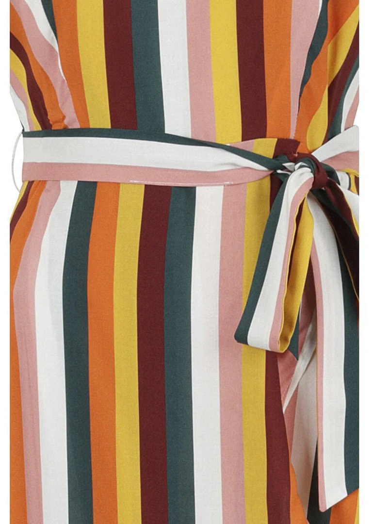 Collectif Sunny Tropical Stripe 70's Maxi Dress Multi New In