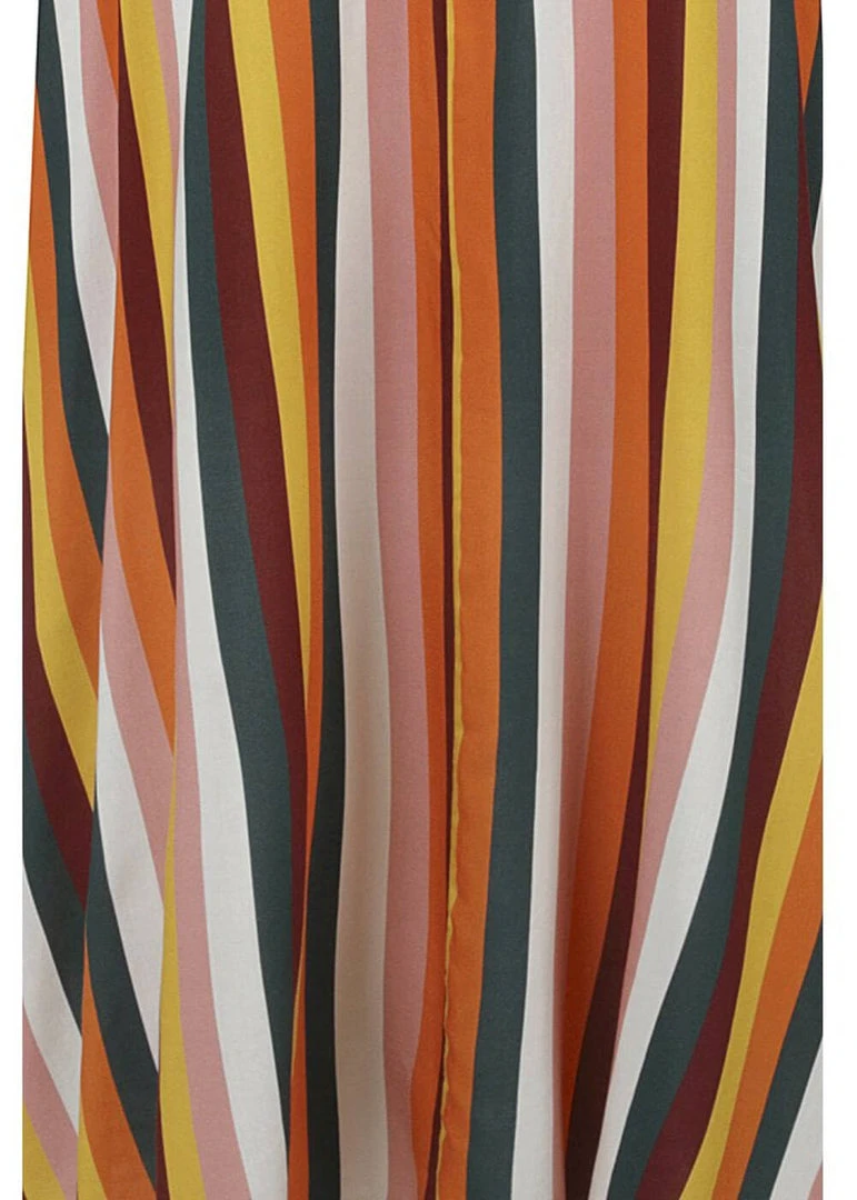 Collectif Sunny Tropical Stripe 70's Maxi Dress Multi New In