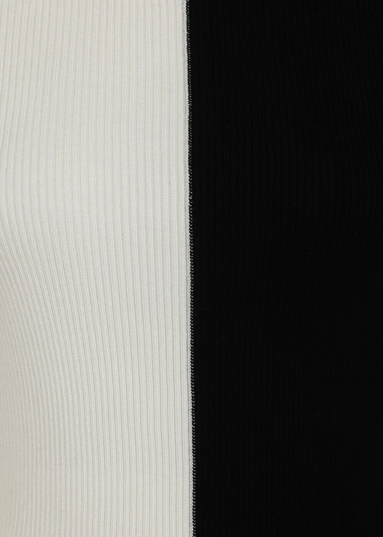 New In Collectif Savannah Contrast 60's Top Black White