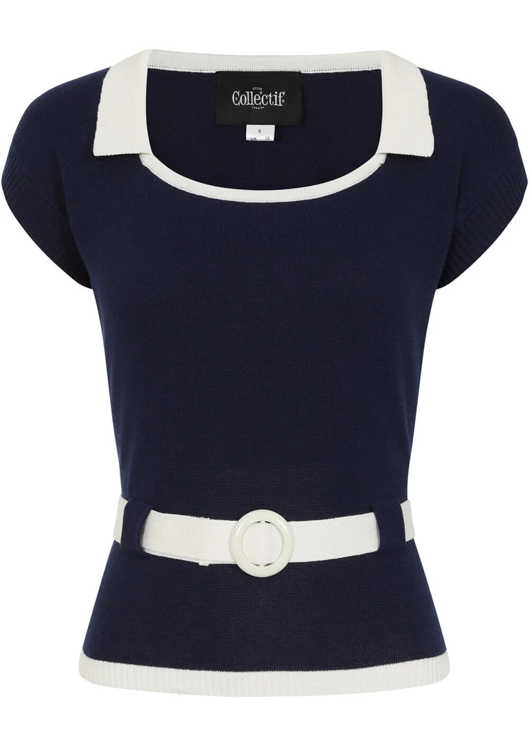 Collectif Norma 40's Jumper Navy Blue