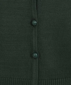 Collectif Phillis Striped 40's Cardigan Green Pink New In