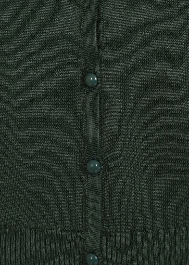 Collectif Phillis Striped 40's Cardigan Green Pink New In