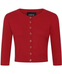 Collectif Lucy Strawberry 50's Cardigan Red