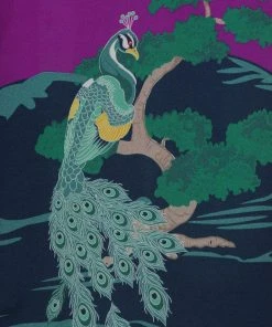 Collectif Alizee Peacock Land 70's Trousers Purple