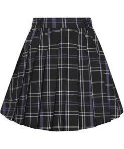 Collectif Daria Nancy Check 60's Mini Skirt Black
